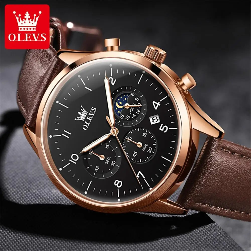 OLEVS 2882 Men’s Watch – Classic Multi-Function Quartz Timepiece