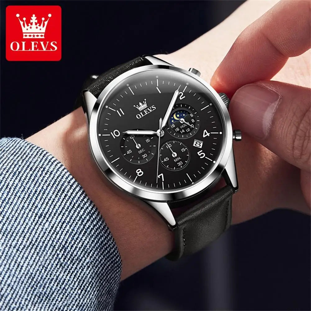 OLEVS 2882 Men’s Watch – Classic Multi-Function Quartz Timepiece