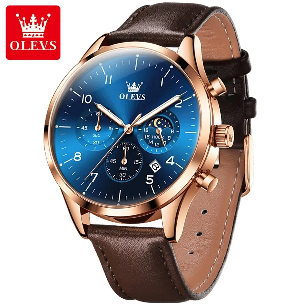 OLEVS 2882 Men’s Watch – Classic Multi-Function Quartz Timepiece