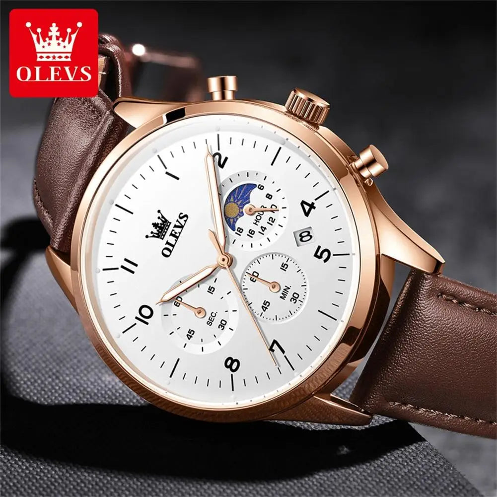 OLEVS 2882 Men’s Watch – Classic Multi-Function Quartz Timepiece
