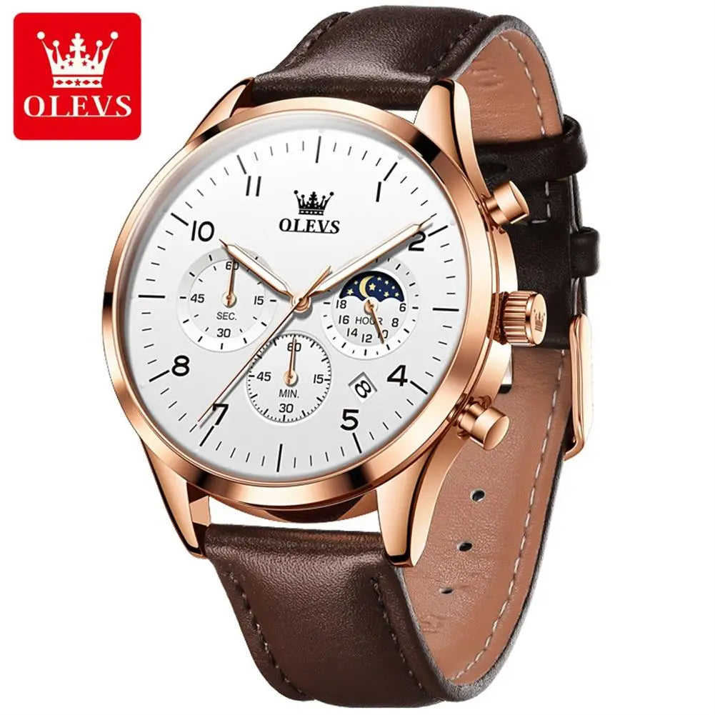 OLEVS 2882 Men’s Watch – Classic Multi-Function Quartz Timepiece