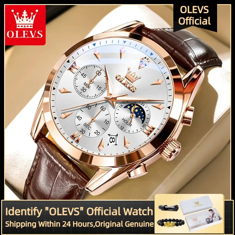 OLEVS 3609 Men’s Watch – Waterproof, Luminous & Multi-Function